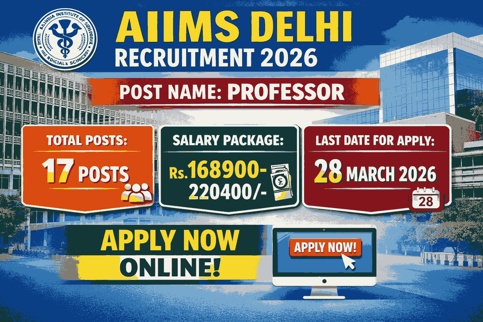 AIIMS Delhi Recruitment 2026